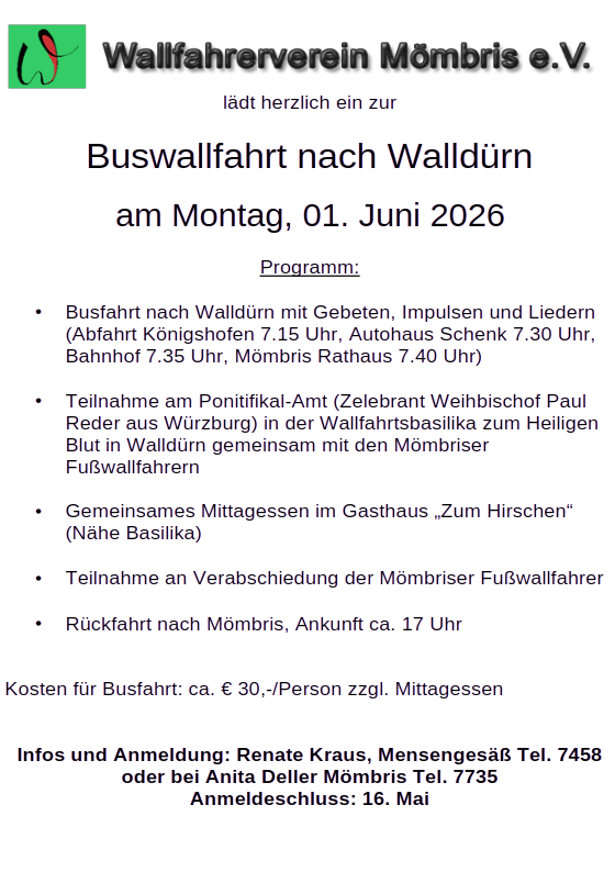 Flyer Buswallfahrt 2026